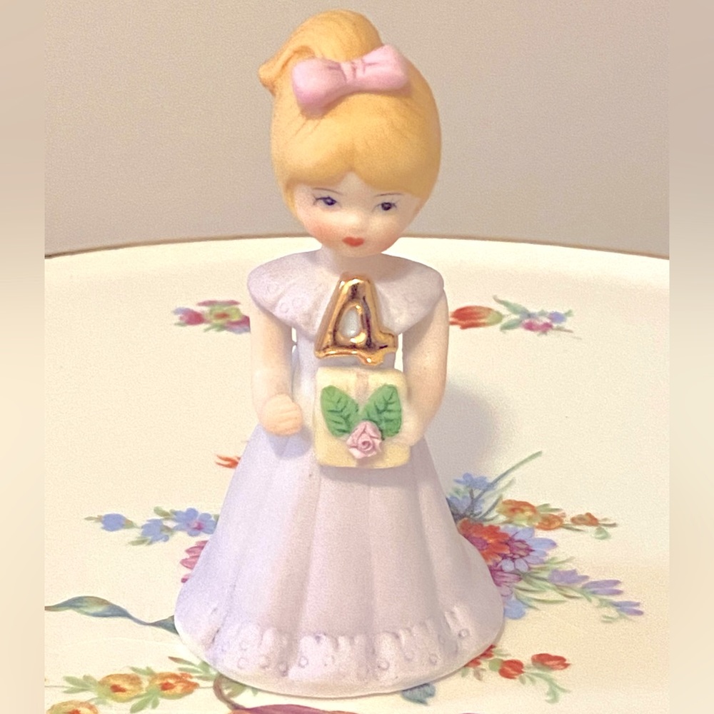 Emesco Growing Up Birthday Girls 4-year-old girl figurine | vintage collectible